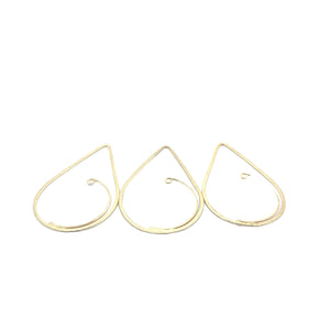 Large Tear Drop Finding (Gold Finish/Silver Plated) | Purity Beads.