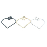 Heart Shaped Pendant/Charm (Gold Finish And  Silver Plated And Gunmetal ) | Purity Beads