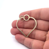 Heart Shaped Pendant/Charm (Gold Finish And  Silver Plated And Gunmetal ) | Purity Beads