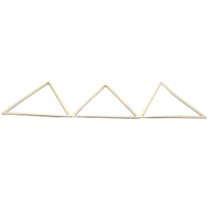 Gold Finish Silver Plated And Solid Copper Triangle Brushed Finish Blanks E-coated Handmade Available Three color and three size