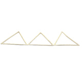 Gold Finish Silver Plated And Solid Copper Triangle Brushed Finish Blanks E-coated Handmade Available Three color and three size