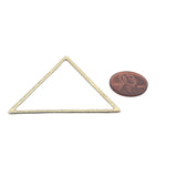 Gold Finish Silver Plated And Solid Copper Triangle Brushed Finish Blanks E-coated Handmade Available Three color and three size