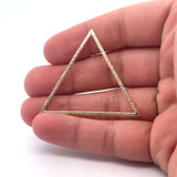 Gold Finish Silver Plated And Solid Copper Triangle Brushed Finish Blanks E-coated Handmade Available Three color and three size