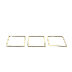 Gold Finish Silver Plated And Solid Copper Square  Brushed Finish Blanks E-coated Handmade Available Three color and three size