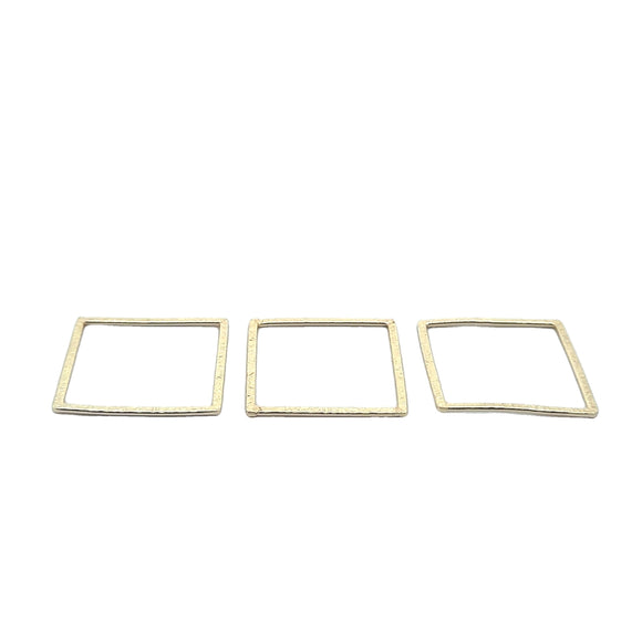 Gold Finish Silver Plated And Solid Copper Square  Brushed Finish Blanks E-coated Handmade Available Three color and three size