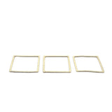 Gold Finish Silver Plated And Solid Copper Square  Brushed Finish Blanks E-coated Handmade Available Three color and three size