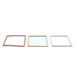 Gold Finish Silver Plated And Solid Copper Square  Brushed Finish Blanks E-coated Handmade Available Three color and three size