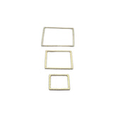 Gold Finish Silver Plated And Solid Copper Square  Brushed Finish Blanks E-coated Handmade Available Three color and three size