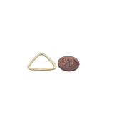 A Pack of 15  to 20 Pcs. Triangle  Gold Finish Silver Plated  Brushed Finish. Available in 2 sizes 34mm, 22mm.