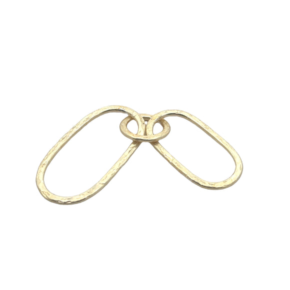 Oval/Rectangular Earring Links, Double Circled, 10Pcs., Size: 33mmX12mm, Gold & Silver Finished, E-coated, Earring Findings/Components.