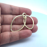 Double Oval Shaped Loops (Gold Finished/Silver Plated) | Purity Beads