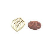 A Pack of 6 Pcs Gold Finish Finding , E-coated, Brushed Finish, Findings. Size  31mmX18mm.