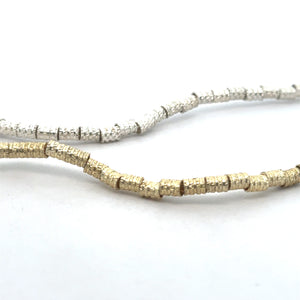 1 Strand of Decorative Gold Finish   Fancy Tube , E-coated, Handmade, (about 50 tube  on a strand) Size: 4mmX3mm