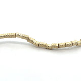 1 Strand of Decorative Gold Finish   Fancy Tube , E-coated, Handmade, (about 50 tube  on a strand) Size: 4mmX3mm