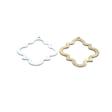 Marquise Creative Artistic    Design, 10 Pcs., 40mmX30mm, Gold & Silver Plated, E-coated, Brushed Finish, Findings/Components.