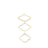 Quatrefoil, Clover Shaped (Gold Plated/Silver Plated/Gunmetal Plated) | Purity Beads