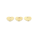 Gold Plated And silver Plated  Connector E-coated Hearts. Hammered, Findings with 2 holes. Size 18mmX17mm