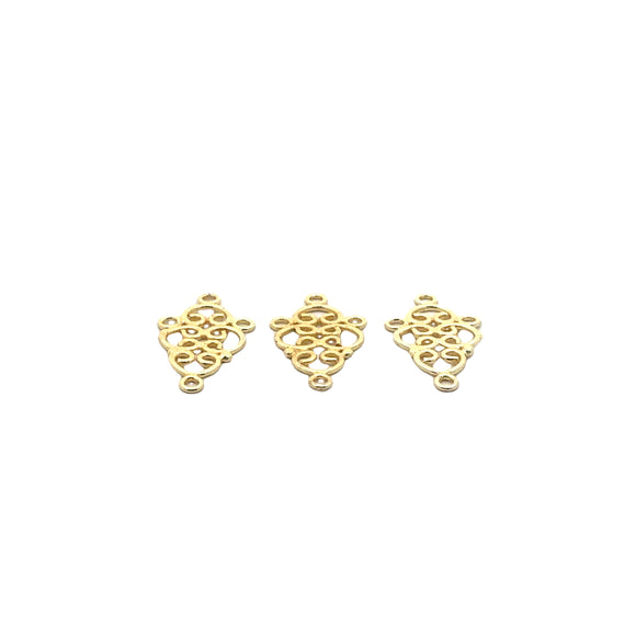 20 Pcs. Gold Finish, E-coated, Handmade, Components ,Connector Size : 25X13mm.CO14BMGO