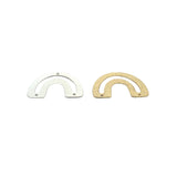 6 pcs. Gold Finish And Silver Plated U Shape  E-coated, Brushed, Copper Findings  Size 32mm X26mm .