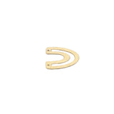 6 pcs. Gold Finish And Silver Plated U Shape  E-coated, Brushed, Copper Findings  Size 32mm X26mm .