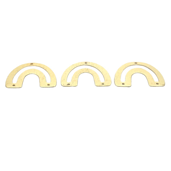 6 pcs. Gold FinishAnd Silver Plated E-coated, Brushed, Copper Findings  Size 32mm X26mm # G781