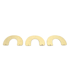 6 pcs. Gold Finish And Silver Plated  E-coated, Brushed, Copper Findings Size 35mm X32mm.