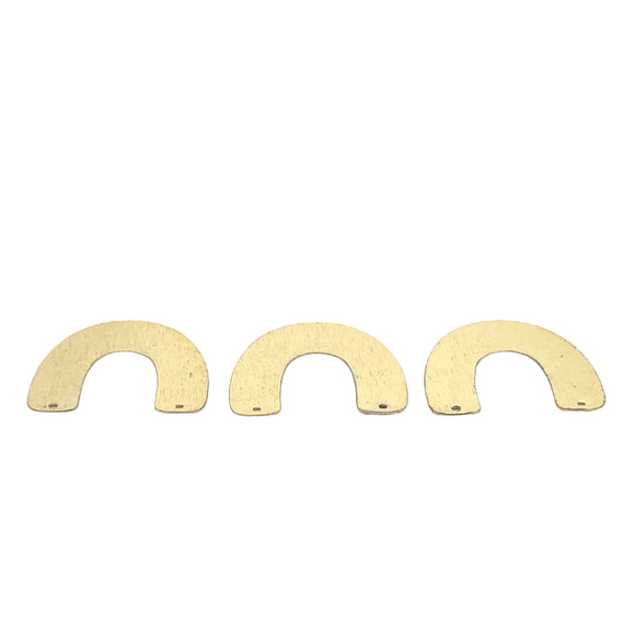 6 pcs. Gold Finish And Silver Plated  E-coated, Brushed, Copper Findings Size 35mm X32mm.