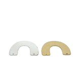 6 pcs. Gold Finish And Silver Plated  E-coated, Brushed, Copper Findings Size 35mm X32mm.