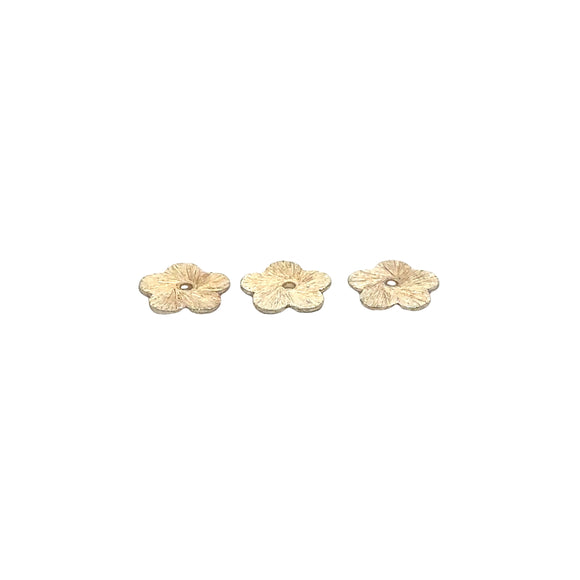 A Strand of Flat Flower Disc, E-coated, Brushed, Available in 2 color- Gold Finish & Silver Plated, 7 Sizes