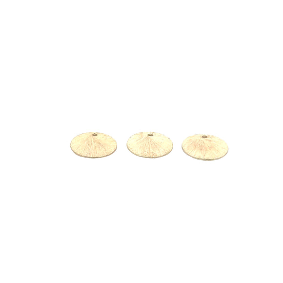 Flat Round Disc with 1 hole, Available in 7 sizes  of Gold Finish,Silver Plated, Gunmetal E-coated, Brushed, Copper Findings (hole size 1mm)