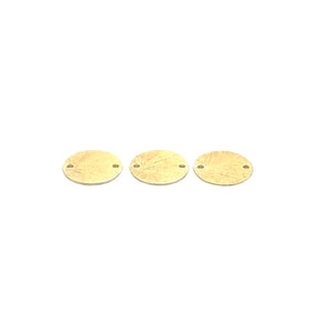 Flat Round Disc with 2 holes  (Gold Plated/Silver Plated) | Purity Beads