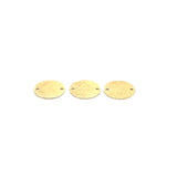 Flat Round Disc with 2 holes  (Gold Plated/Silver Plated) | Purity Beads