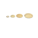 Flat Round Disc with 2 holes  (Gold Plated/Silver Plated) | Purity Beads