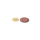 Flat Round Disc with 2 holes  (Gold Plated/Silver Plated) | Purity Beads