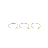 50 to 80PcsGold Finish And Silver Plated Hoops Earring, Gold Earring, Earring Blanks, Round Earring Hook,Gold Ear wire, Thin Earring Hoop.