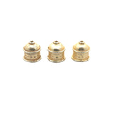 1 Strand of End Caps, in two colors  Gold Finish and Silver Plated, E-Coated, End Cap. Size: 15X14mm (inside size is 10mm)