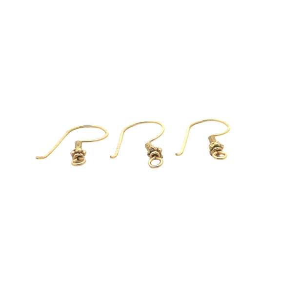 15 Pairs of Gold Finish And Silver Plated ,Gunmetal E-Coated, Fancy Ear Wires, Findings, Metal Ear Wires, Copper Earwires Size :24mm.