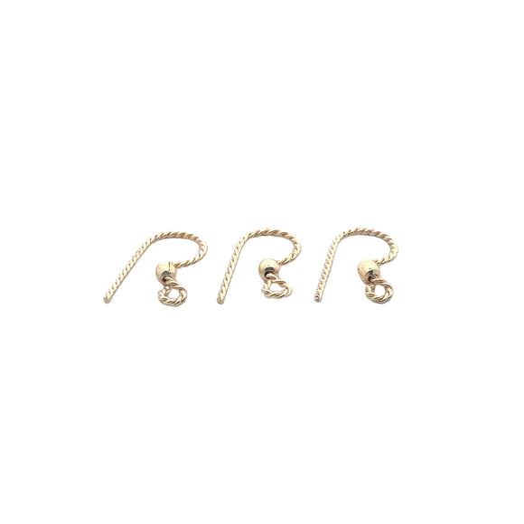 Twisted Ear wire Gold Finish, Silver Plated, Twisted  E-Coated, Hammered Ear wires | Purity Beads