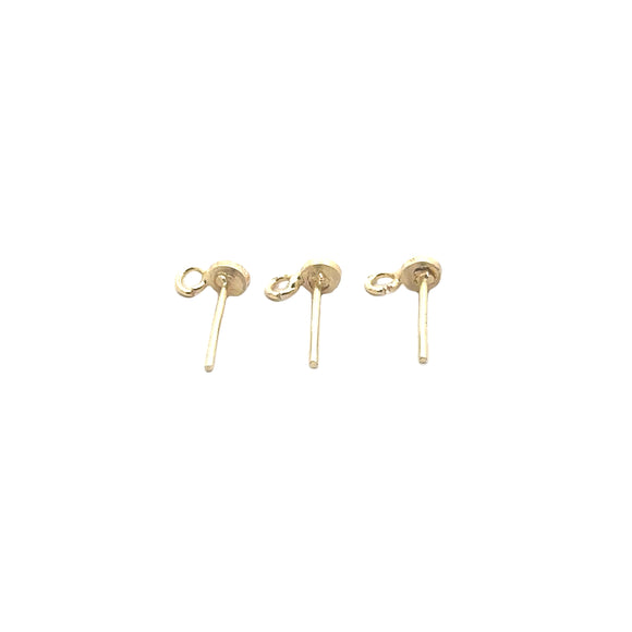 60Pcs Gold Finish studs earrings, Round Studs, Gold dot stud earrings, circle studs, Stud Earring findings