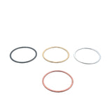 A Pack of Gold Plated Rings, that are E-Coated and Brushed Finished. You can find 4 colors with various different sizes.