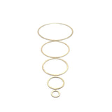 A Pack of Gold Plated Rings, that are E-Coated and Brushed Finished. You can find 4 colors with various different sizes.