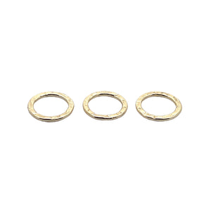 Hammered Ring Jewelry Component (Gold Finished/Silver Plated) | Purity Beads