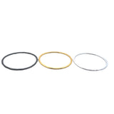 Gold Finish and Silver,Gunmetal  50mm  of 6 Pcs. Hammered Hoops or Circle E-coated, Brushed Finish, Handmade C