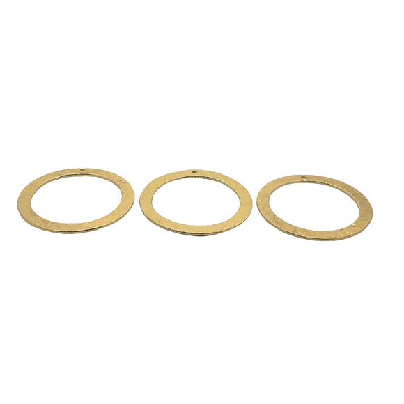 Wide and Brushed Ear Ring Hoops/ Circles. E-coated, Brushed Finish, Handmade Rings/Circles/Hoops. Available in Three  colors and Two sizes.