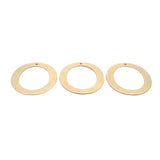 Oval Hoops Link Findings | 10 Pcs | Gold Finish & Silver Plated | Anti Tarnish Coating | Brushed Finish | 1mm Hole | Size: 35X27mm | Purity Beads