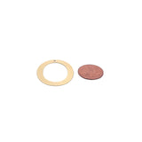 Oval Hoops Link Findings | 10 Pcs | Gold Finish & Silver Plated | Anti Tarnish Coating | Brushed Finish | 1mm Hole | Size: 35X27mm | Purity Beads