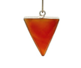 Triangle Red Onyx Bezel, One Loop – Gold-Plated Over 925 Sterling Silver, 15mm x 20mm, 1 Piece