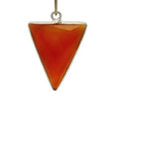 Triangle Red Onyx Bezel, One Loop – Gold-Plated Over 925 Sterling Silver, 15mm x 20mm, 1 Piece