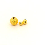 Gold Finish Textured Round Beads 4mm 5mm 8mm Copper Spacer Beads for Jewelry Making Supplies