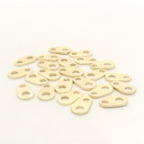 A Pack of 50 to 75 Pcs.  Gold Finish And  Silver Plated,  Connector Available  "12mmX6mm & 9mmX5mm